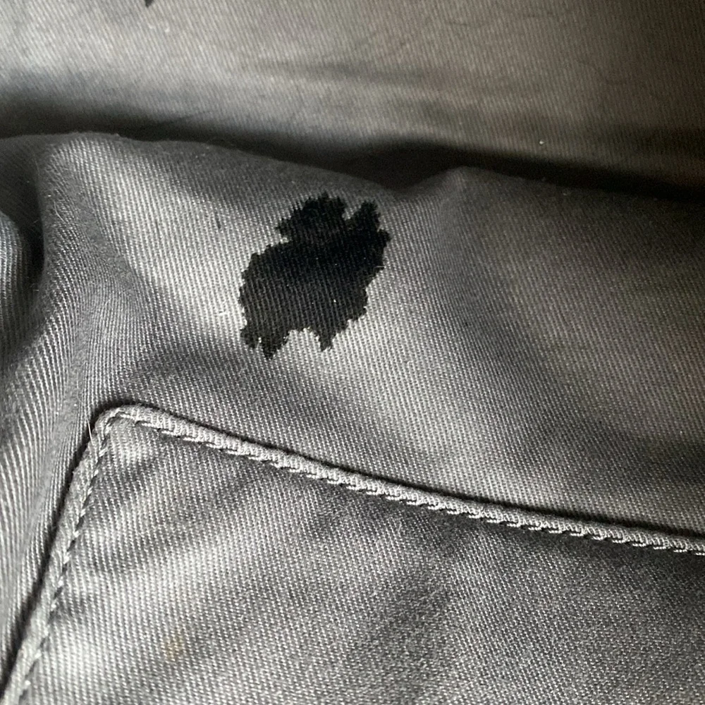 Fossil canvas black metallic tote in good condition